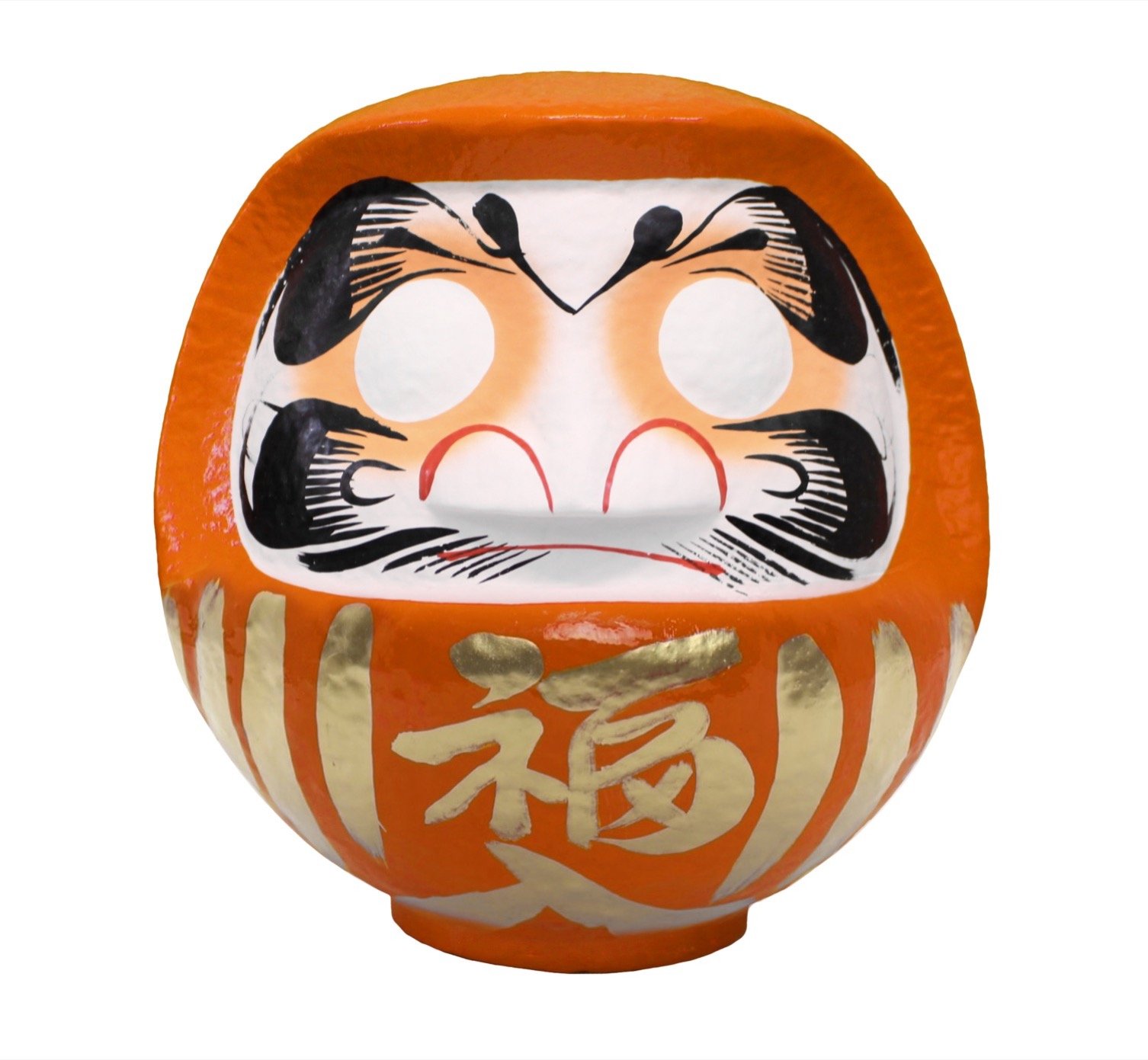 Amazon.co.jp: 高崎だるま オレンジ 18号 56x52x58cm 当選祈願・協力